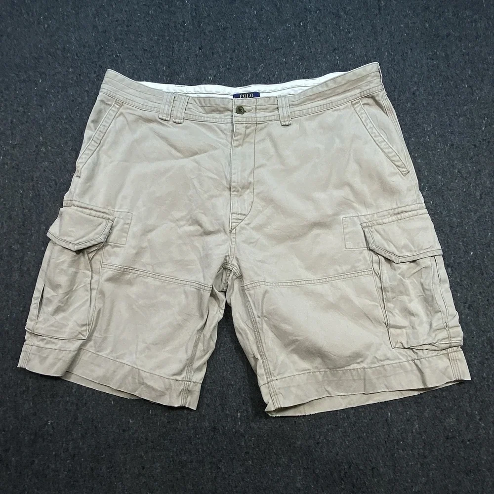 Polo Ralph Lauren Men's Sz 42‎ Casual Outdoor Classic Cargo Beige Chino Shorts
